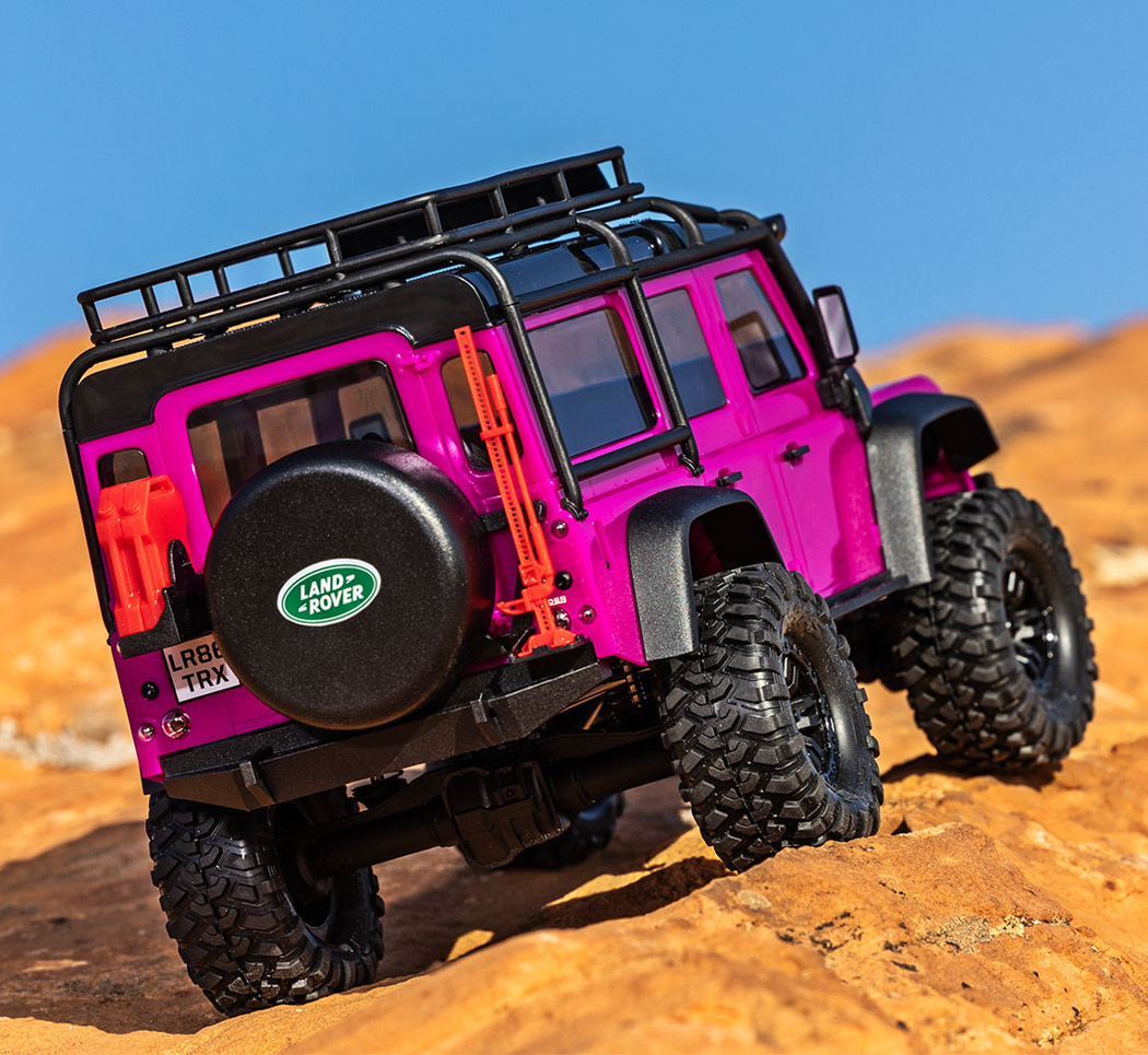 Traxxas TRX-4M 1/18 Defender Crawler Rosa RTR - 2S LiPo/USB Laddare