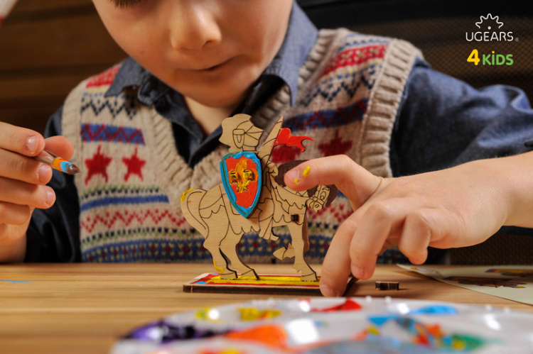 Ugears Riddare på Häst (för barn)