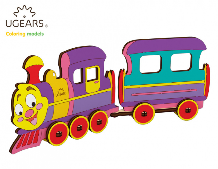 Ugears Lok med Vagn (för barn)