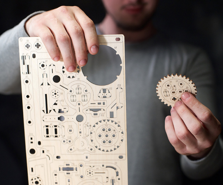 Ugears Marble Run Tiered Hoist