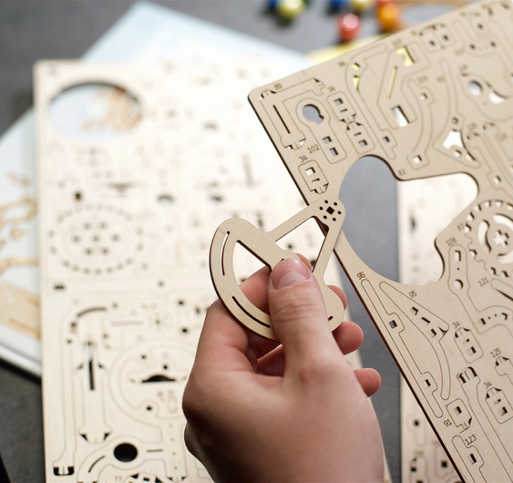 Ugears Marble Run Tiered Hoist