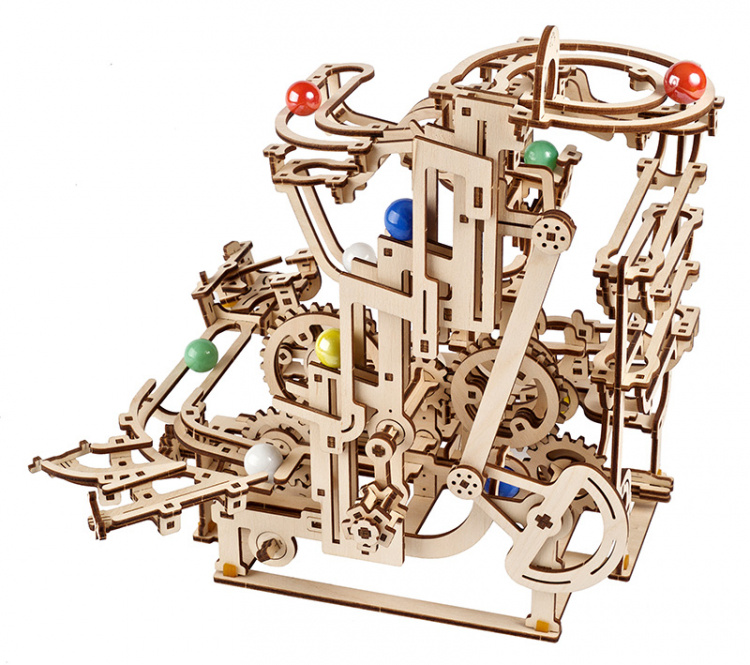 Ugears Marble Run Tiered Hoist