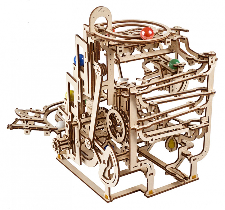 Ugears Marble Run Tiered Hoist