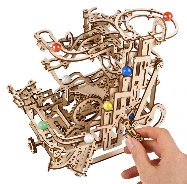 Ugears Marble Run Tiered Hoist