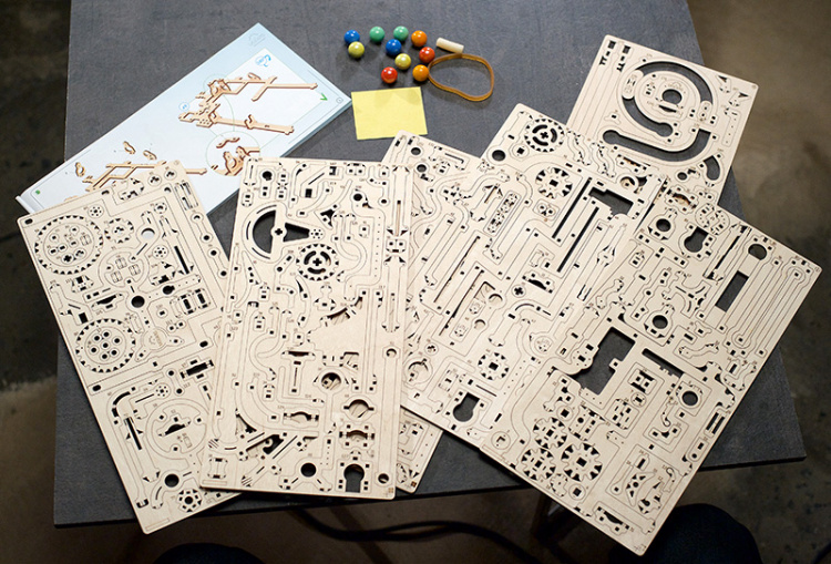 Ugears Marble Run Tiered Hoist