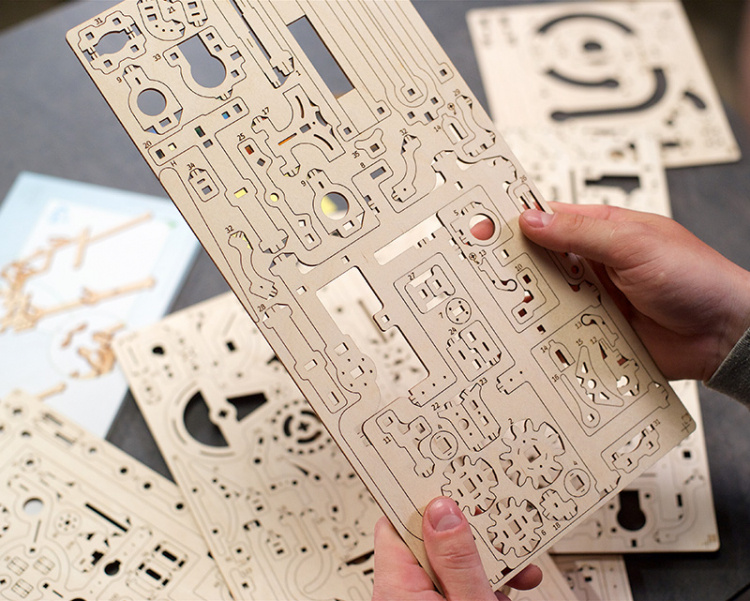 Ugears Marble Run Tiered Hoist