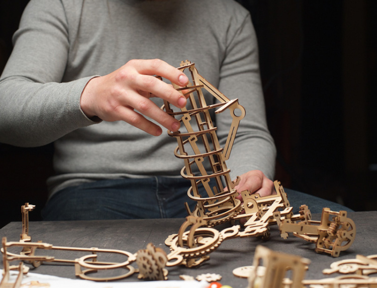 Ugears Marble Run Spiral Hoist (Marble - 4)