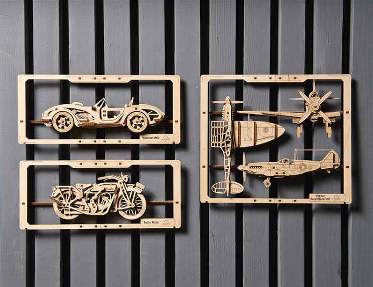 Ugears Indie Moto 2.5D Pussel