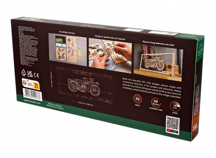 Ugears Indie Moto 2.5D Pussel