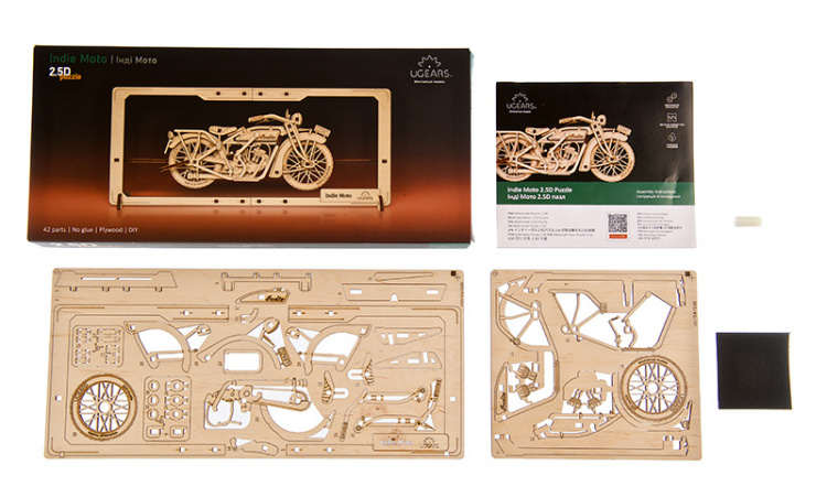Ugears Indie Moto 2.5D Pussel