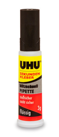 UHU Super Glue Pipette 3g Blister