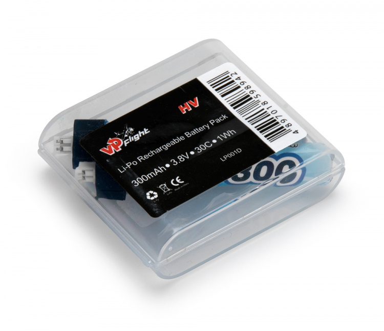 Vapex LiPo Batteri 1S 3.8V 300mAh 30C JST-PH 2.0mm (2)