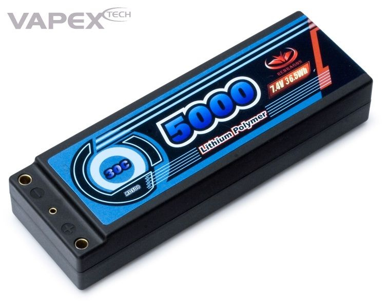 Li-Po Batteri 2S 7,4V 5000mAh 30C Hard