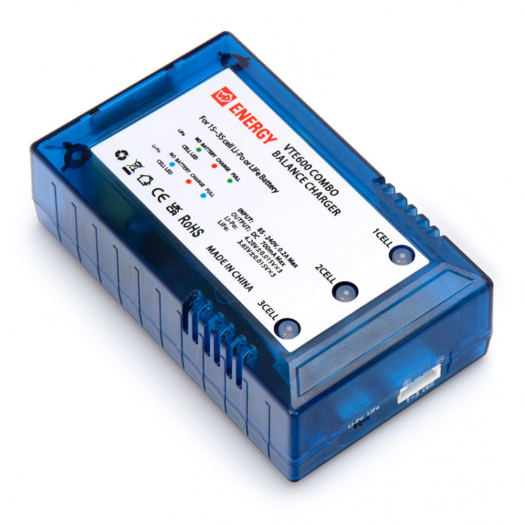 Vapex Laddare Li-Po/Li-Fe 1-3S 600mA