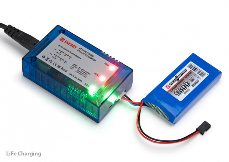 Vapex Laddare Li-Po/Li-Fe 1-3S 600mA