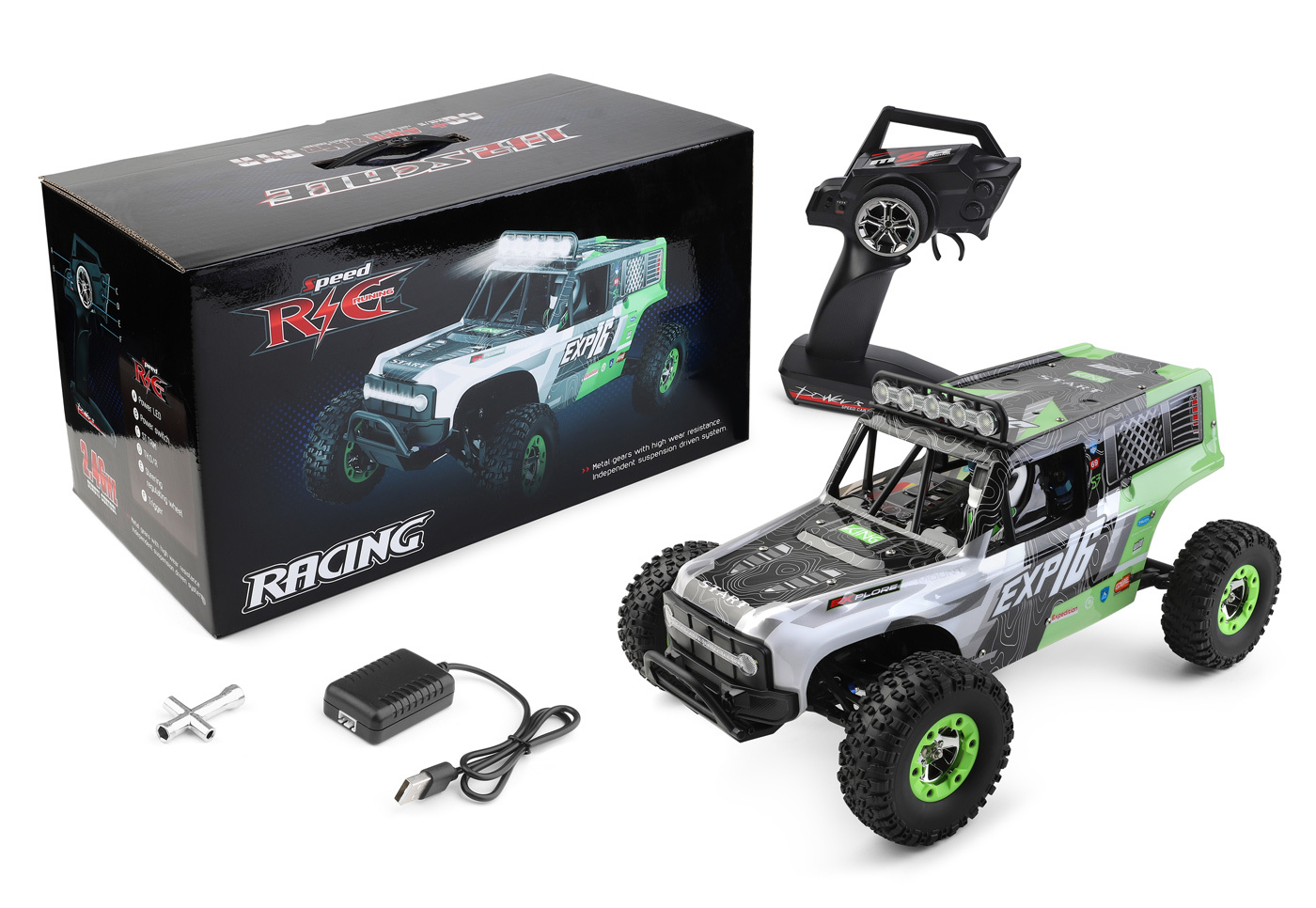 WL 124006 4WD Rock Climber 1/12 RTR Grön
