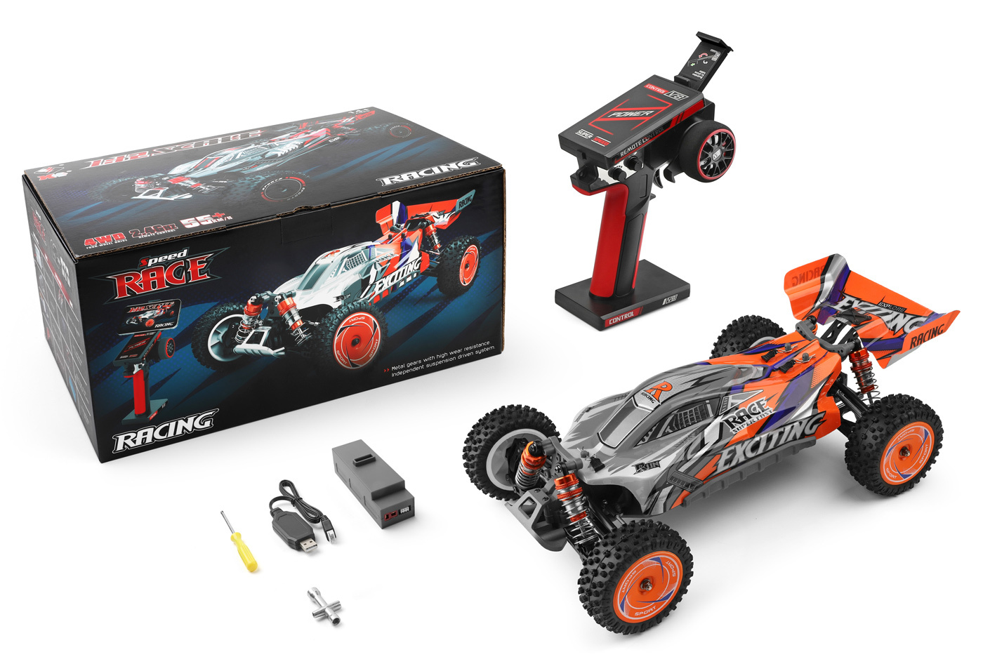 WL 124010 4WD Buggy 1/12 RTR Orange