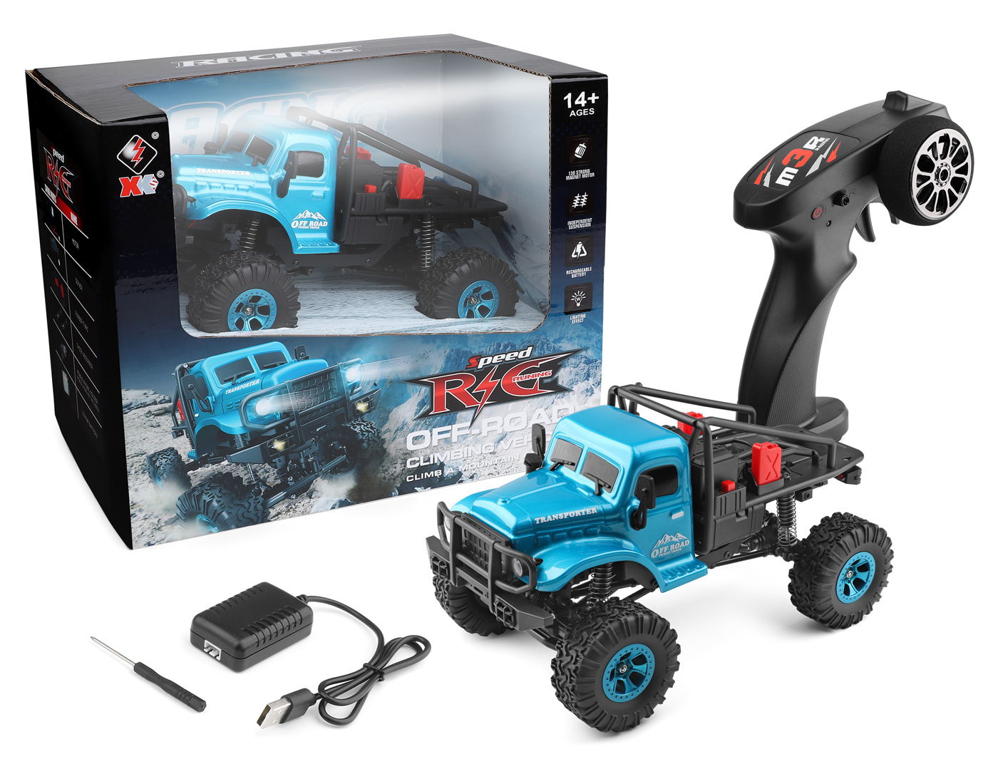 WL 184020 4WD Retro Crawler 1/18 RTR Blå