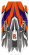 Kaross & Vinge Orange/Blå Kaross & Vinge Orange/Blå