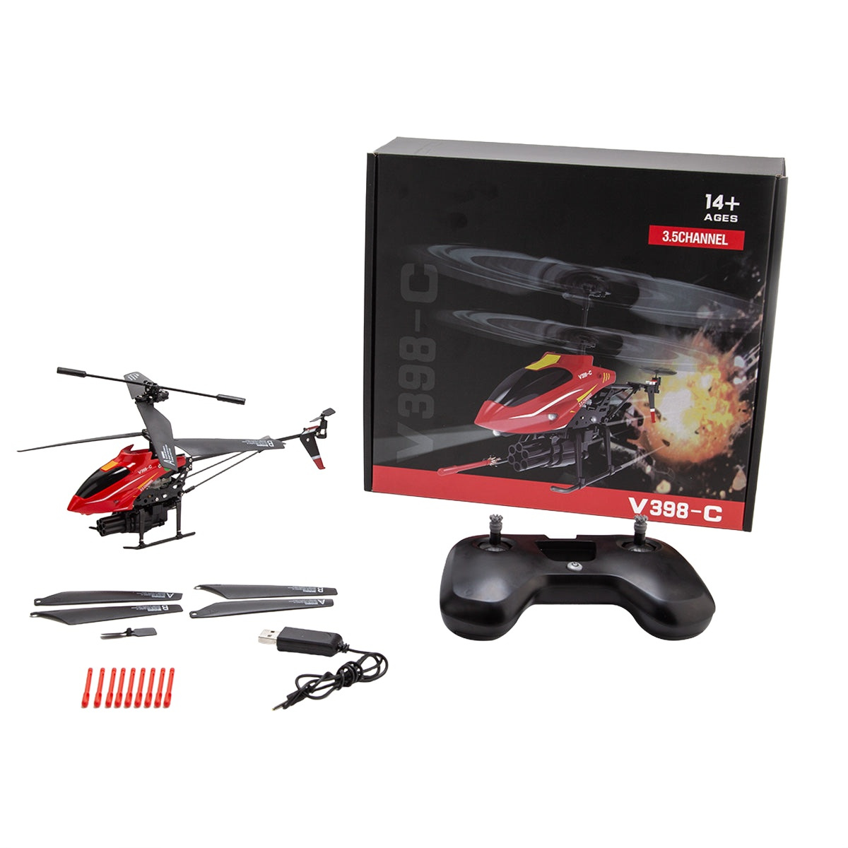 WL V398-C Helikopter med missilavfyrning RTF